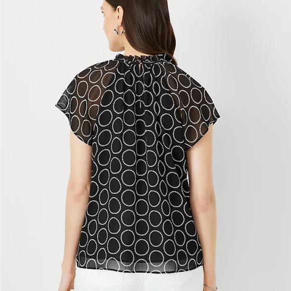 ANN TAYLOR Circle Shirred Raglan Top NWT - Picture 3 of 3